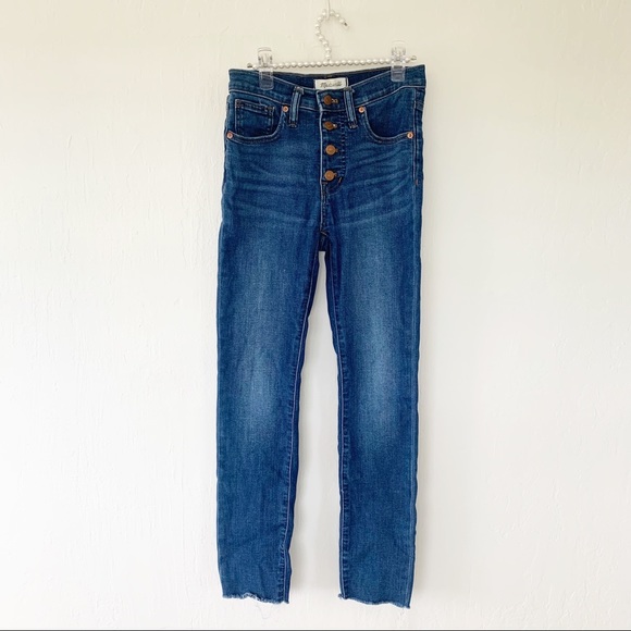 Madewell Button Front 9” Mid Rise Skinny Jean - Picture 6 of 12